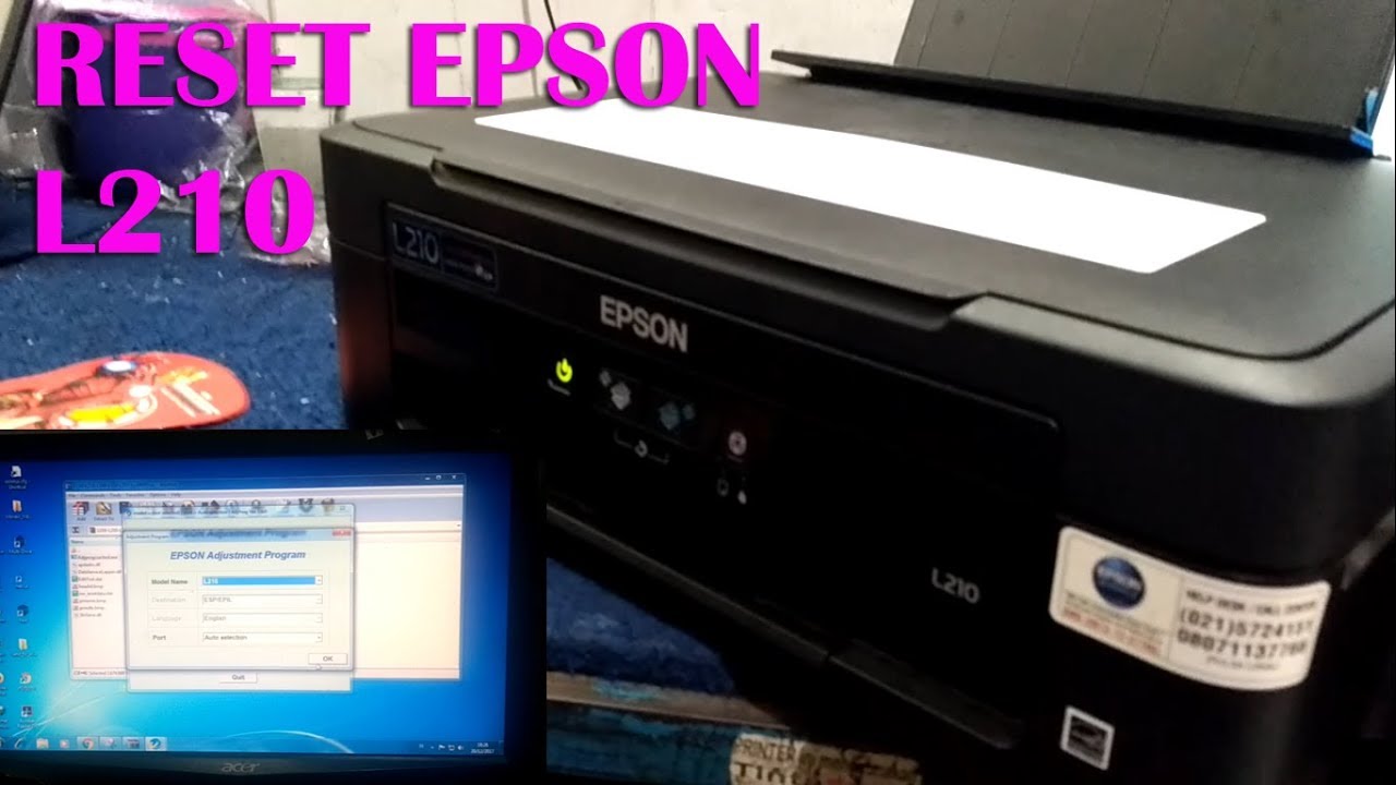 Cara Reset Manual Printer Epson L210 Lampu